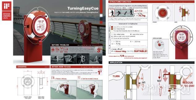 용인특례시는 자체 개발한 인명구조구명환(Turning Easy Cue) 디자인이 ‘IF 디자인 어워드 2025’ 제품디자인 콘셉트 부문 본상을 수상했다