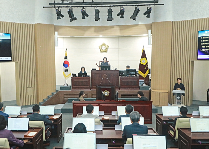 제231회 임시회 1차 본회의 전경