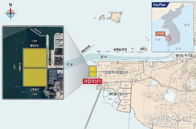 군산항 제2준설토 투기장 위치도