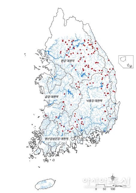 참조하천 선정 위치