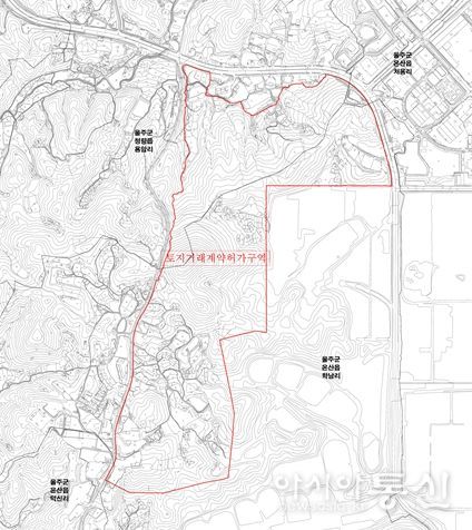 온산국가산업단지 확장(1단계) 부지 토지거래허가구역 도면