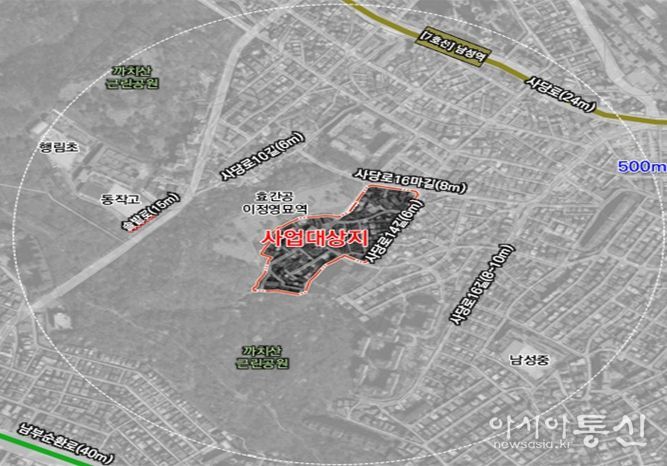 위치도(동작구 사당동 288번지 일대)