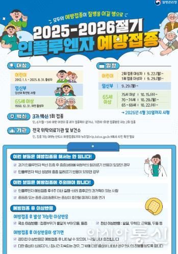 하동군, 인플루엔자 유행 주의보에 “신속한 예방접종 당부”