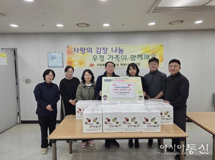 의정부시 송산1동, 의정부 우편집중국 김장김치 기부