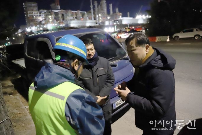 김종훈 구청장 새벽시간 노동자 현장 방문