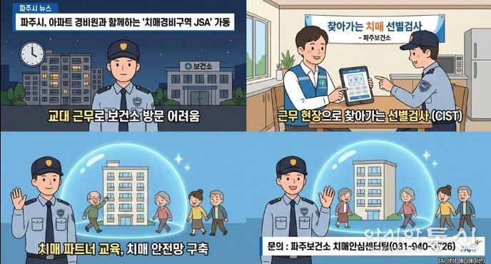 파주시, 아파트 경비원과 함께하는 ‘치매경비구역 제이에스에이(JSA)’ 가동