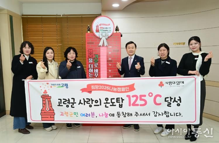 고령군, ‘희망2026나눔캠페인’ 사랑의 온도탑 125℃ 달성!